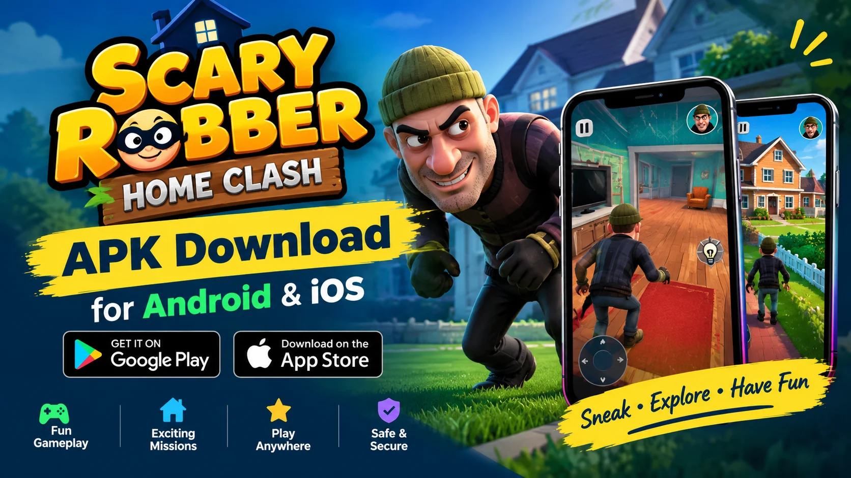 Scary Robber Home Clash APK Download for Android & iOS